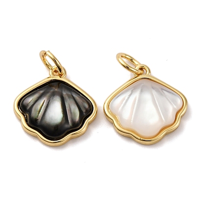 Подвески из латуни из натуральных ракушек, подвески в форме ракушек с соединительными кольцами, реальный 18 k позолоченный, стойки покрытие, долговечный, без кадмия и без свинца