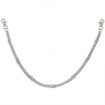 1Ремни из сплава с витой цепью для брюк, Сплав с застежками когтя омара