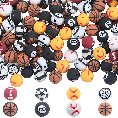200 шт 8 стили ручной работы из полимерной глины бусины, спортивный мяч