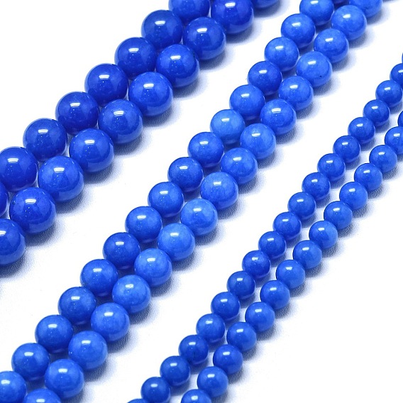 Натуральный Malaysia нефритовые бусы пряди, окрашенная и подогревом, круглые