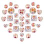 Resin Cabochons, with Paillette, Mixed Shapes