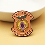 Cartoon Pear Shape Enamel Pin, Word Eat Pussy It's Vegan Alloy Feminism Badge for Backpack Clothes