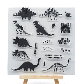 Dinosaur Plastic Stamps, for DIY Scrapbooking, Photo Album Decorative, Cards Making