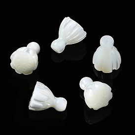 Natural Trochid Shell/Trochus Shell Beads, Half Drilled, Lotus