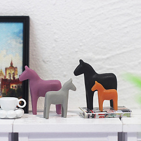 3 Sizes Resin Horse Miniature Ornaments, for Desk Living Room Home Garden Decoration