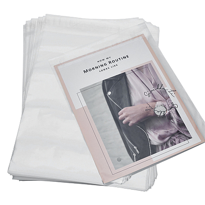 400Pcs Rectangle OPP Cellophane Bags, Adhesive Sealing Top Bags for Gift Packaging