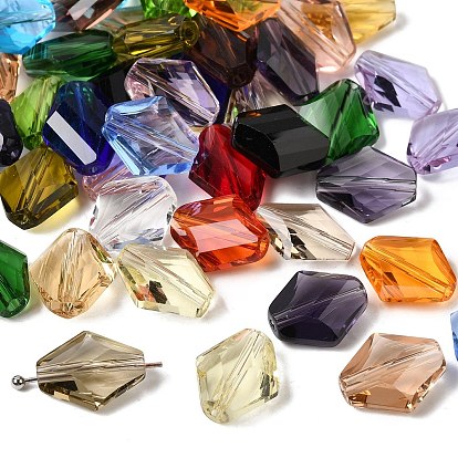 К 9 стекло, имитация Австрийские кристаллические шарики, класс AAA, граненые, ромб