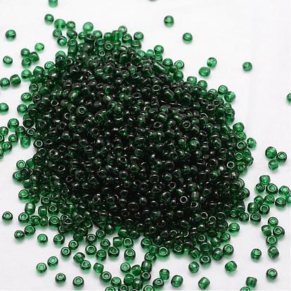 Glass Seed Beads, Grade A, Round, Transparent Colours