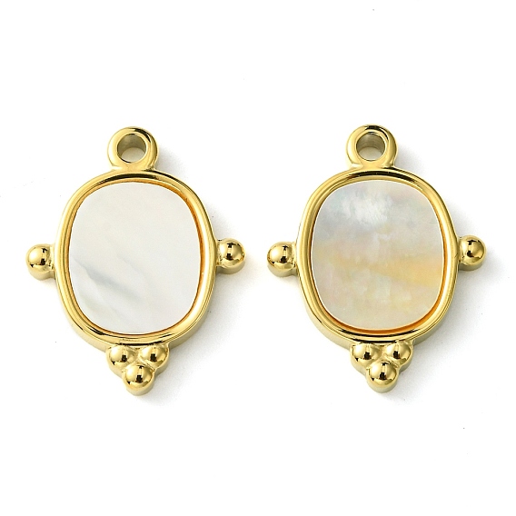 Ионное покрытие (IP) 304 подвески в виде ракушек из нержавеющей стали, овальные амулеты