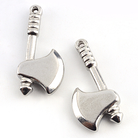 304 Stainless Steel Axe Pendants, 23.5x11.5x4mm, Hole: 1.5mm