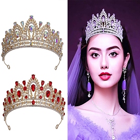 Alloy Rhinestone Hair Bands, Hair Accessories for Woman Girls, Crown