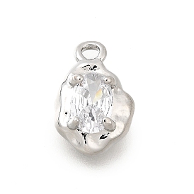 Латунные микро проложить кубического циркония прелести, самородки