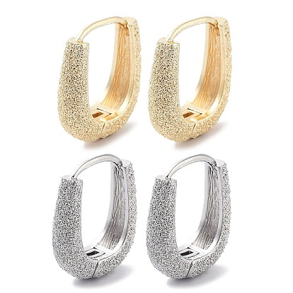 Brass Textured Hoop Earrings