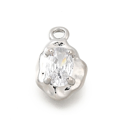 Латунные микро проложить кубического циркония прелести, самородки