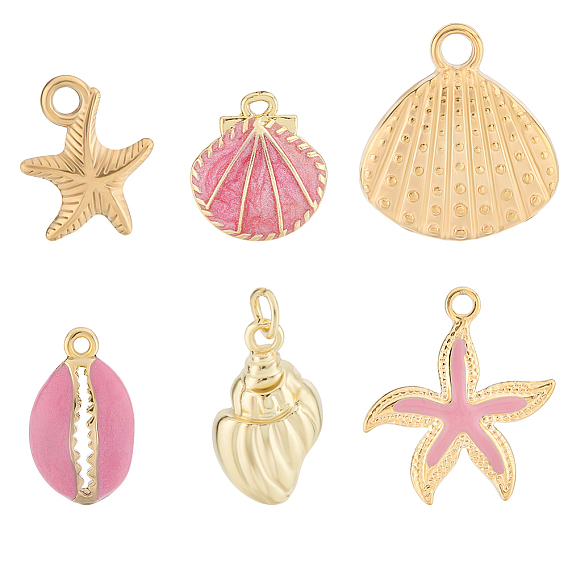 12 шт. 6 стили стойка покрытие латунь эмаль подвески, разнообразные