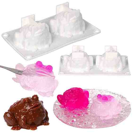 Frog DIY Food Grade Silicone Molds, Fondant Molds, for Chocolate, Pudding, Candy Making