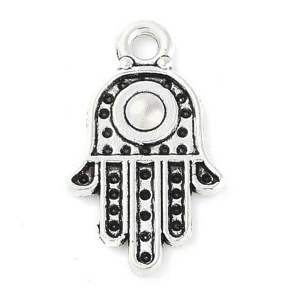 Hamsa рука / рука fatima / рука из сплавов сплава тиаметан тиаметан, без кадмия и без свинца, 20x12x2 мм, Отверстие : 2 мм , около 1080 шт / 1000 г