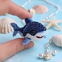 Наборы для вышивания бисером в виде акулы своими руками, включая смоляные бусины, Эластичная кристальная нить, ножницы, хлопковая набивка, ткань