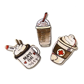 Double-sided Printed Acrylic Pendants, Drink Cup Charm