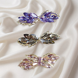 Заколки для волос из хрусталя, аксессуары для волос для женщин и девочек, бантом