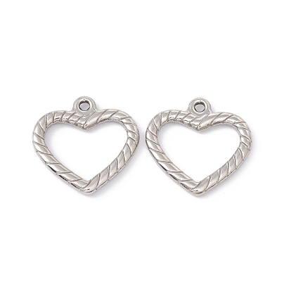 Pendentifs en acier inoxydable, cœur