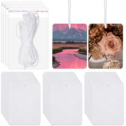 Сублимационный освежитель воздуха из фетра, пустые листы для украшения автомобиля., с полиэтиленовыми пакетами и эластичной веревкой