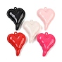 Непрозрачной акриловые большие подвески, сердце