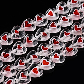 Бусы лэмпворк ручной работы, сердце