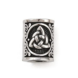 Викинг 304 европейские бусины из нержавеющей стали, бусины с большим отверстием, столбец с узлом