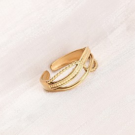 304 открытые манжеты из нержавеющей стали для женщин, ионное покрытие (ip)