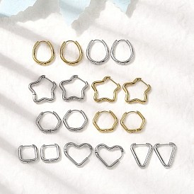 Серьги из 201 нержавеющей стали, с 316 хирургическими штифтами из нержавеющей стали, ионное покрытие (ip)