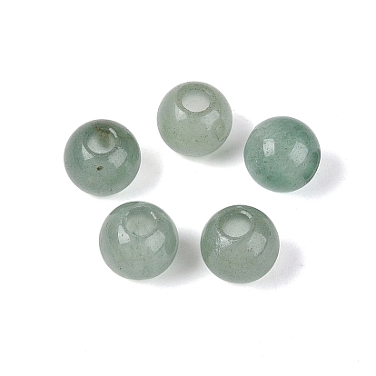 Естественный зеленый бисер авантюрин, гладкий круглый