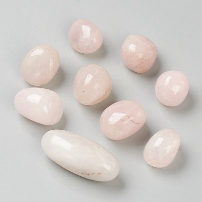 Natural Rose Quartz Beads, Healing Stones, for Energy Balancing Meditation Therapy, No Hole/Undrilled, Tumbled Stone, Vase Filler Gems, Oval