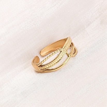 304 открытые манжеты из нержавеющей стали для женщин, ионное покрытие (ip)