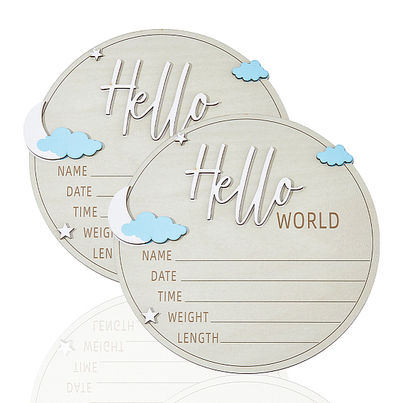 Карточки для записи роста младенцев из липы, объявление о рождении ребенка, фотографические реквизиты, плоско-круглые