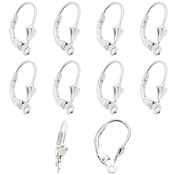 5 Pairs Sterling Silver Leverback Earring Findings