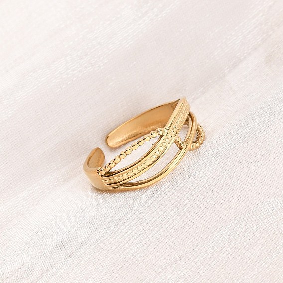 304 открытые манжеты из нержавеющей стали для женщин, ионное покрытие (ip)