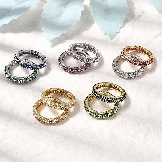 Латунные микро проложить пальцев кольца кубического циркония, стойки покрытие, долговечный, без кадмия и без свинца