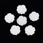 Dyed Natural White Jade Carved Beads, Rose Flower, Half Drilled