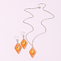 Charmant ensemble de bijoux papillon pour femmes-collier de boucles d'oreilles pendentif à la mode et mignon avec un design unique