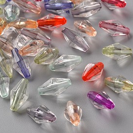 Transparent Acrylic Beads, Bicone