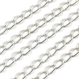 Iron Twisted Chains, Curb Chains, Unwelded, 4x2.3x0.7mm