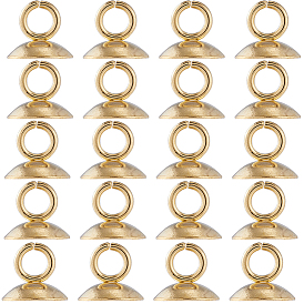 100шт. 304 нержавеющая сталь бусины колпачок подвеска дужки, для изготовления стеклянного кулона