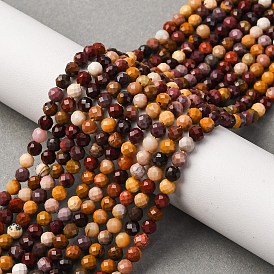 Природные mookaite бисер нитей, граненые, круглые