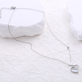 Ожерелья из нержавеющей стали с подвеской в виде сердца для женщин