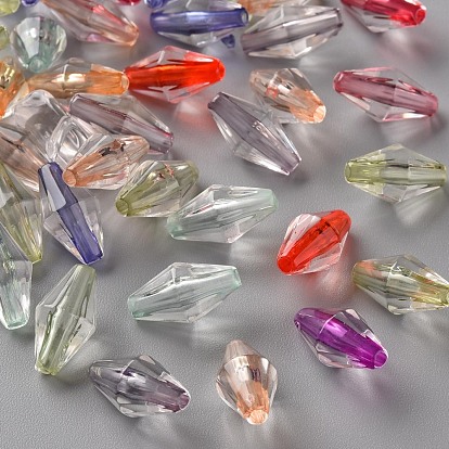 Transparent Acrylic Beads, Bicone