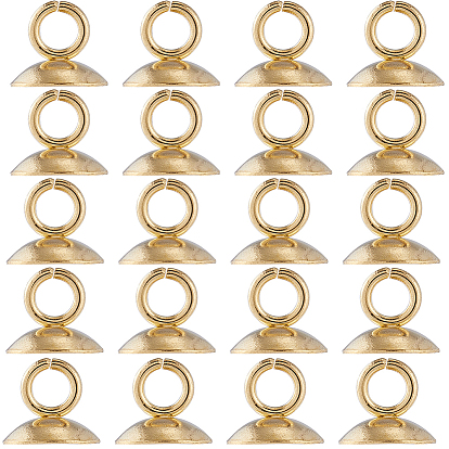 100шт. 304 нержавеющая сталь бусины колпачок подвеска дужки, для изготовления стеклянного кулона