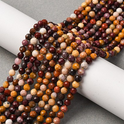 Природные mookaite бисер нитей, граненые, круглые
