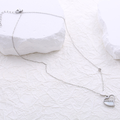 Ожерелья из нержавеющей стали с подвеской в виде сердца для женщин