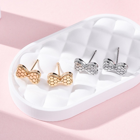 Латунь серьги, бантом